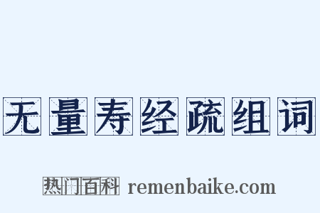 无量寿经疏组词是什么意思的图片